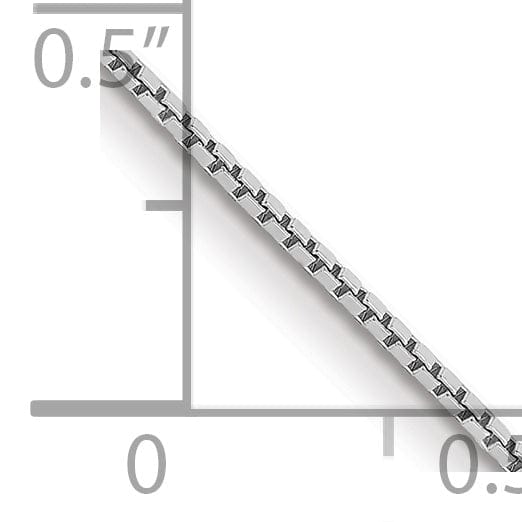 14k White Gold 0.90mm Polished Solid Box Chain