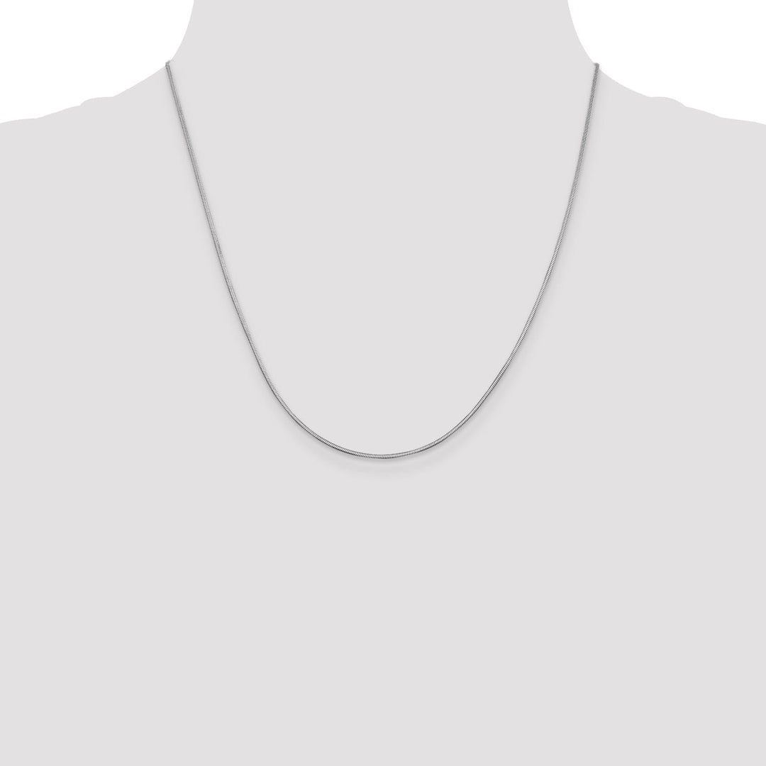 14k White Gold 1.50mm Octagonal Snake Chain