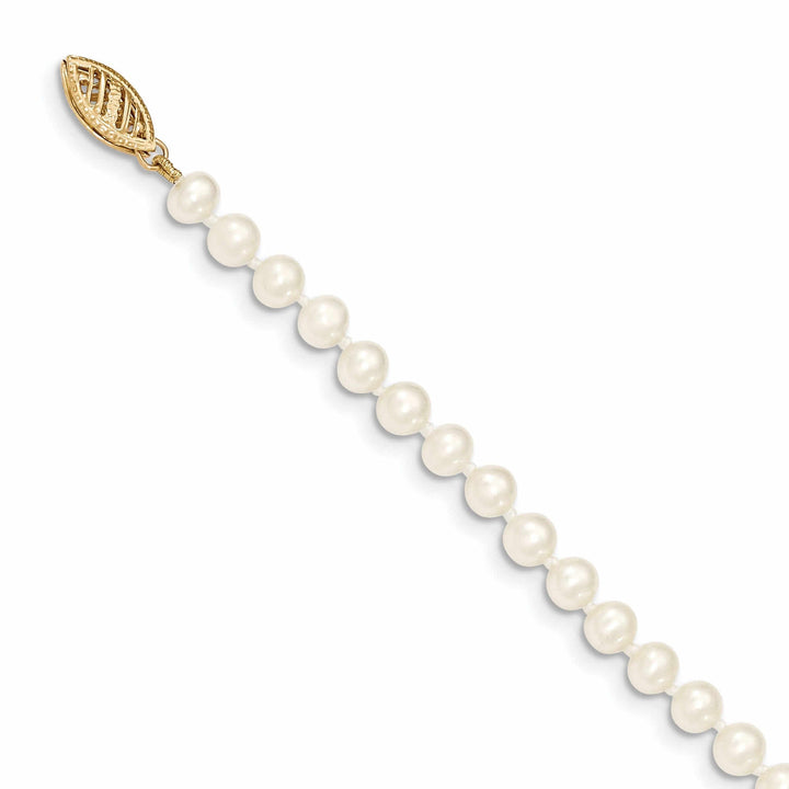 14k Gold White Freshwater Cultured Pearl Necklace