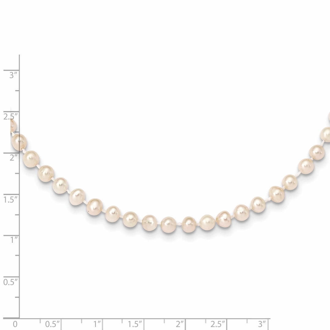 14k Gold White Freshwater Cultured Pearl Necklace