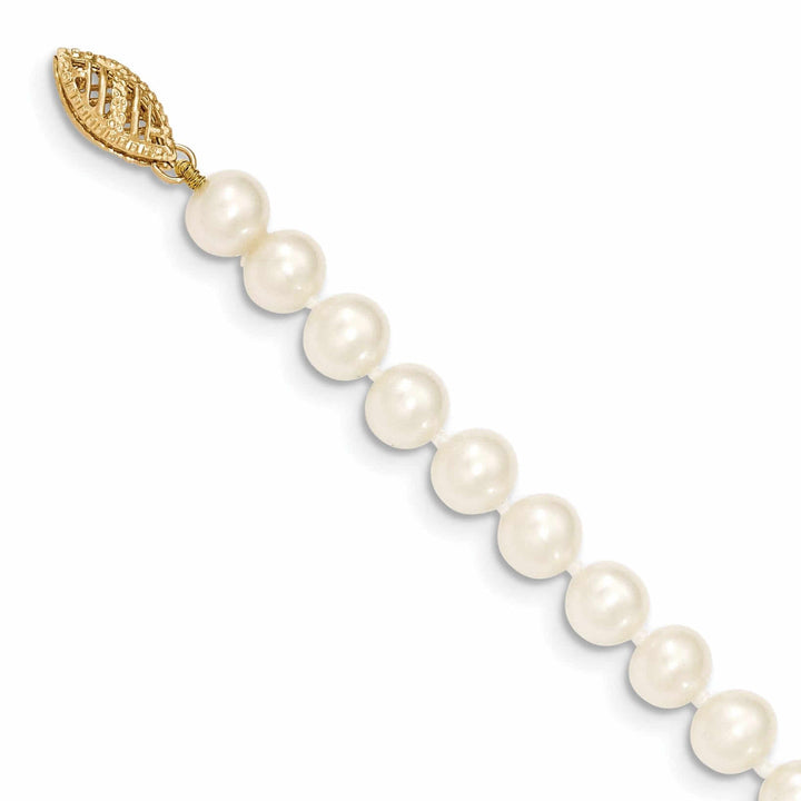 14k Gold White Freshwater Cultured Pearl Necklace