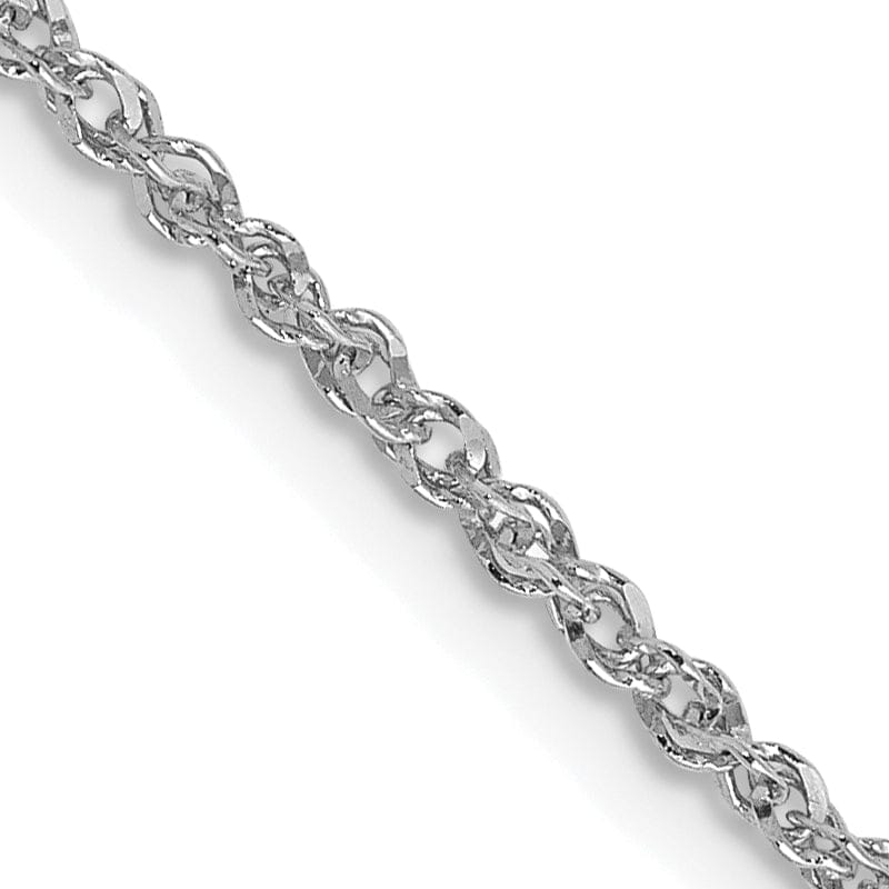 14K White Gold 1.70mm Polish Solid Ropa Chain