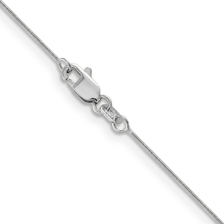 14k White Gold 0.60mm Solid Round Snake Chain