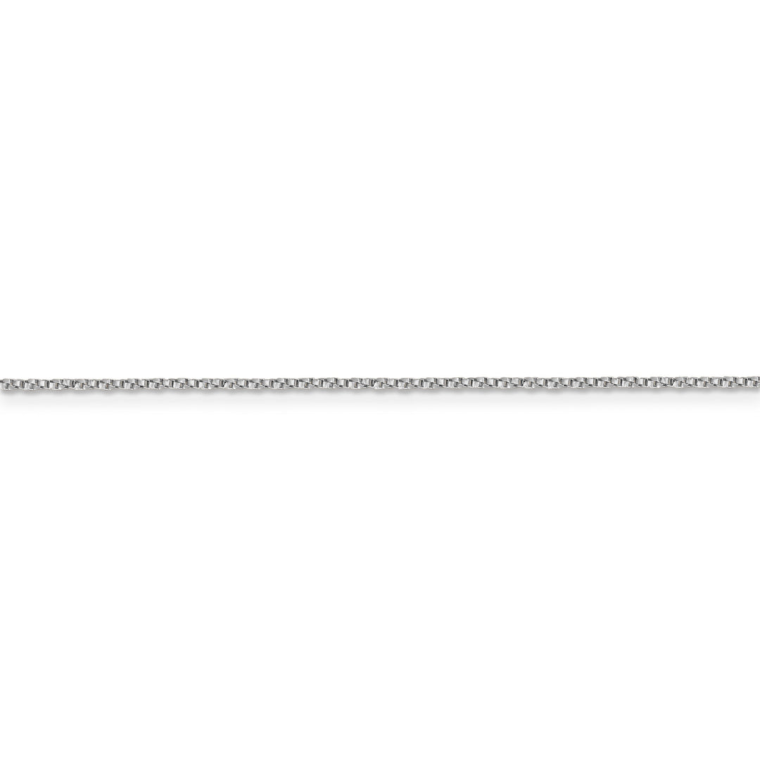 14k White Gold 1.00mm Solid Twisted Box Chain