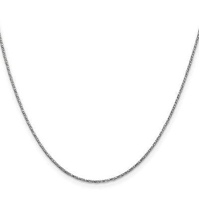 14k White Gold 1.00mm Solid Twisted Box Chain at $ 191.47 only from Jewelryshopping.com