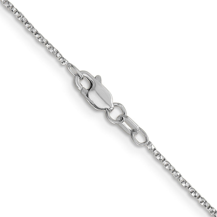 14k White Gold 1.00mm Solid Twisted Box Chain