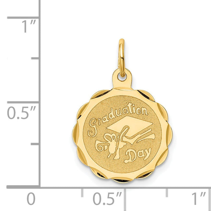 14k Yellow Gold Graduation Day Charm