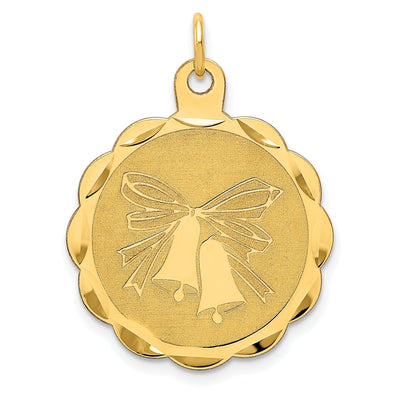 14k Yellow Gold Wedding Bells Charm Pendant at $ 227.48 only from Jewelryshopping.com