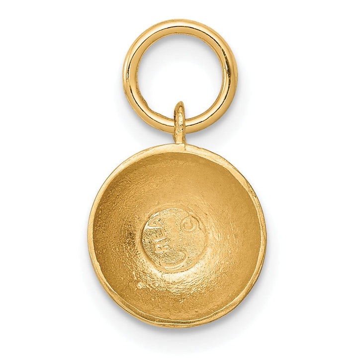 14k Yellow Gold Champagne Glass Charm Pendant
