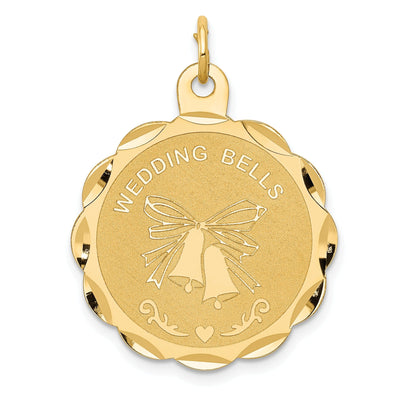 14k Yellow Gold Wedding Bells Charm Pendant at $ 227.48 only from Jewelryshopping.com