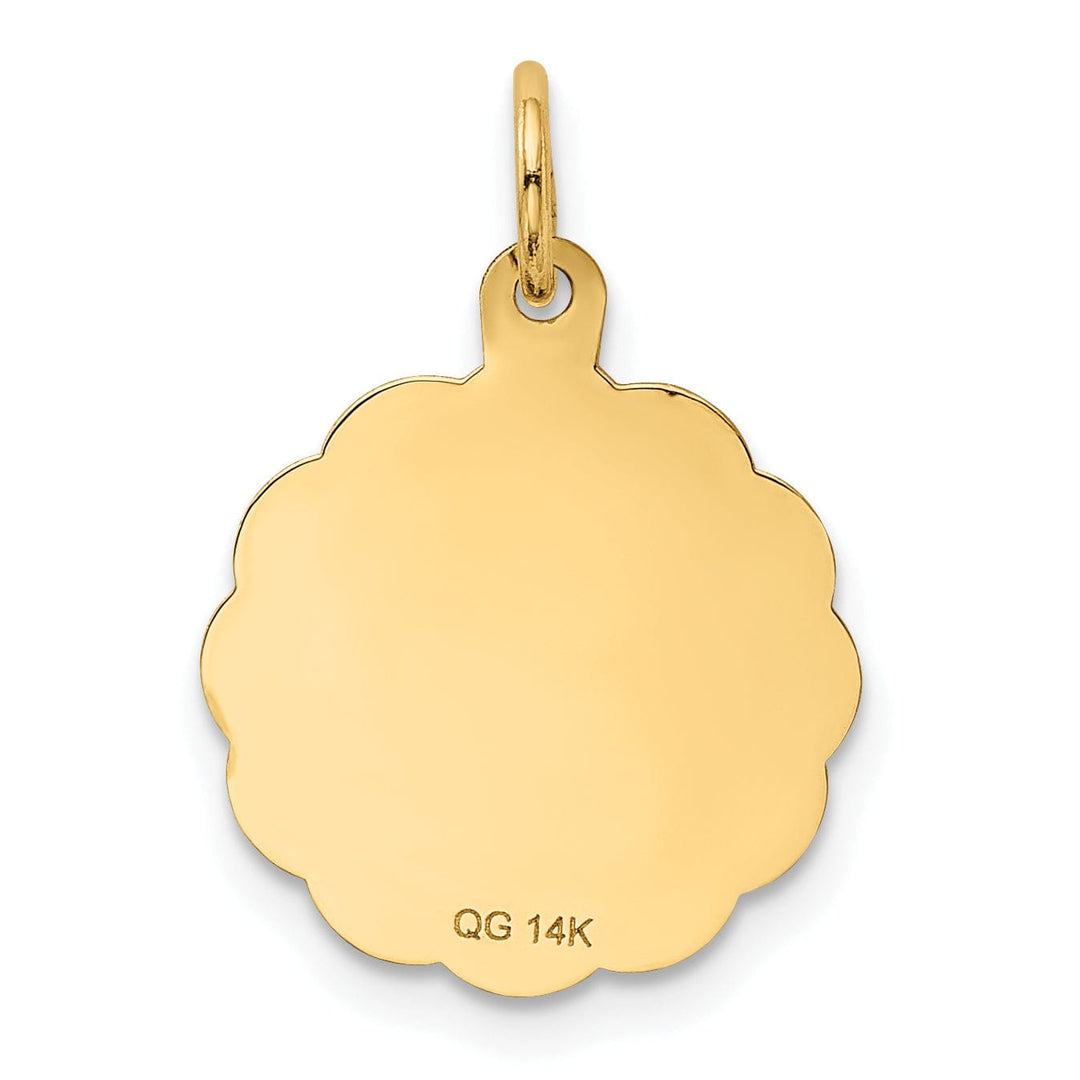 14k Yellow Gold Love Charm Pendant