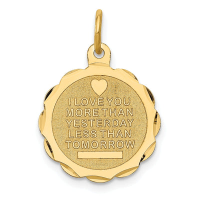 14k Yellow Gold Love Charm Pendant at $ 81.33 only from Jewelryshopping.com