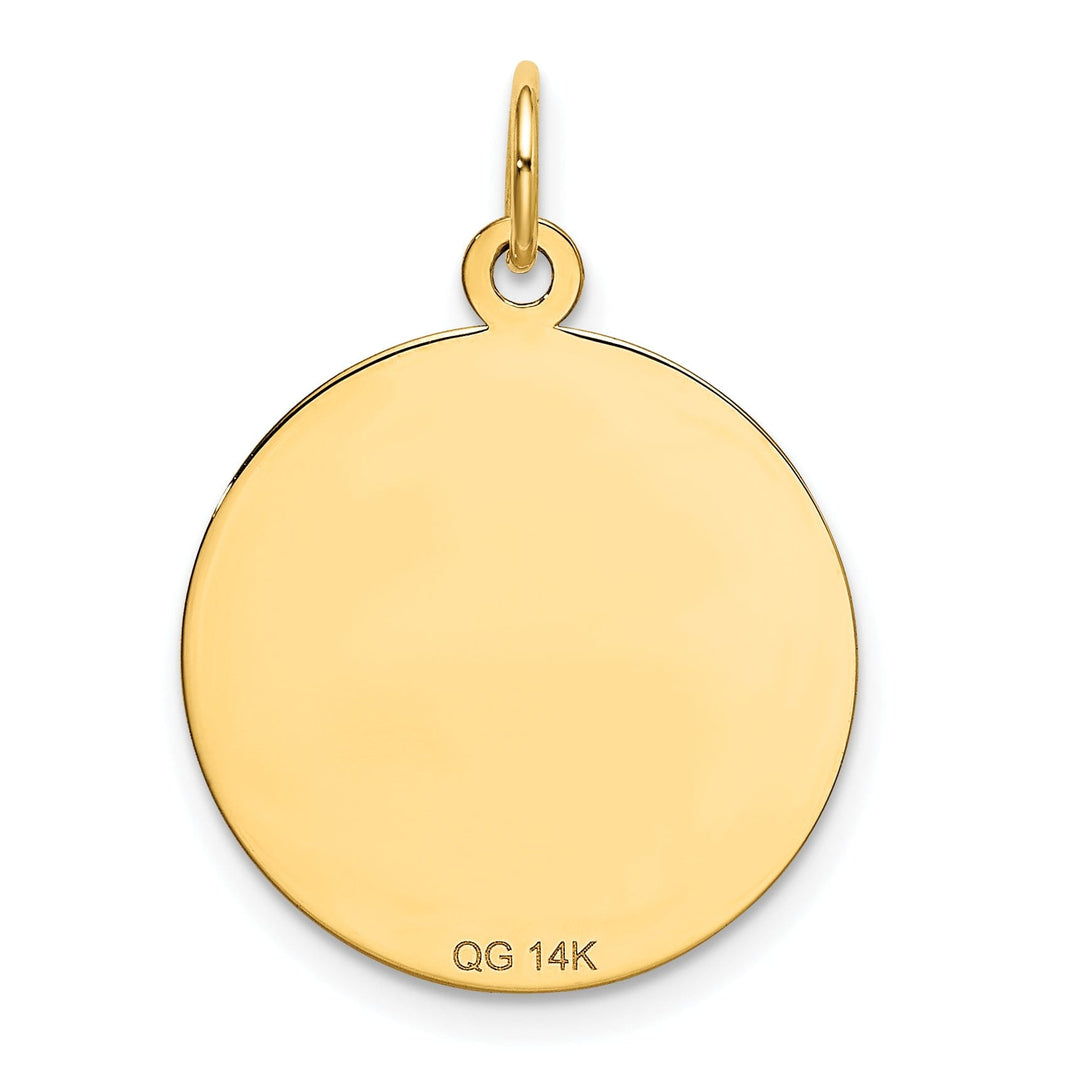 14k Yellow Gold Happy Anniversary Charm Pendant