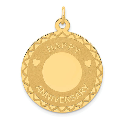 14k Yellow Gold Happy Anniversary Charm Pendant. at $ 288.67 only from Jewelryshopping.com