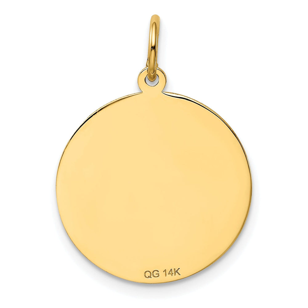 14k Yellow Gold #1 Dad Charm Pendant