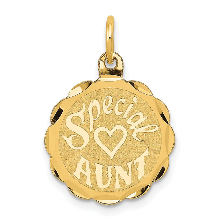 14k Yellow Gold Special Aunt Charm Pendant