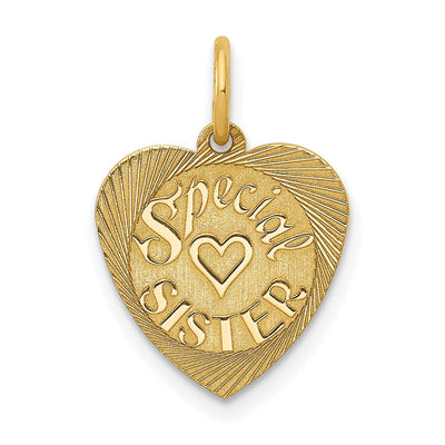 14k Yellow Gold Special Sister Charm Pendant at $ 84.72 only from Jewelryshopping.com