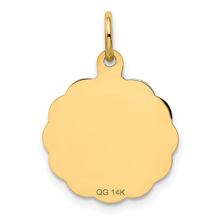 14k Yellow Gold #1 Godmother Charm Pendant