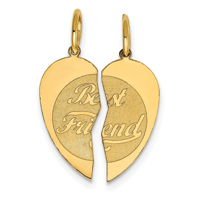 14k Yellow Gold 2pc Best Friend Charm Pendant at $ 97.49 only from Jewelryshopping.com