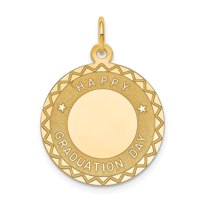 14k Yellow Gold Happy Graduation Day Charm