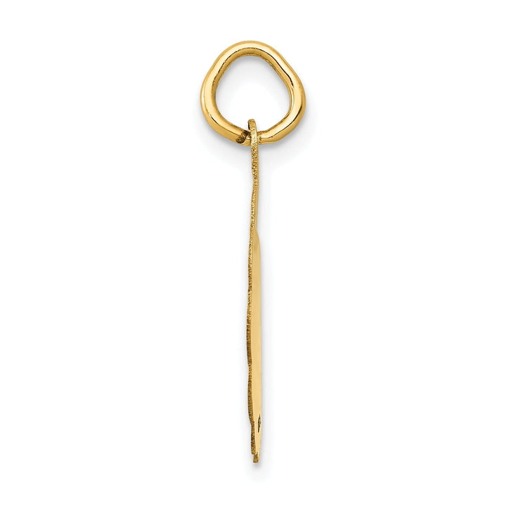 14k Yellow Gold Its a Girl Round Charm Pendant