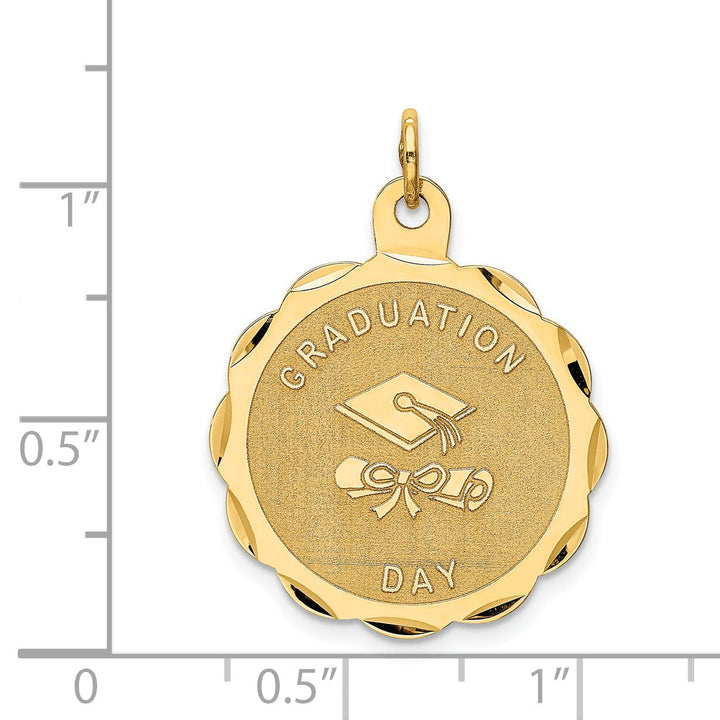 14k Yellow Gold Graduation Day Charm