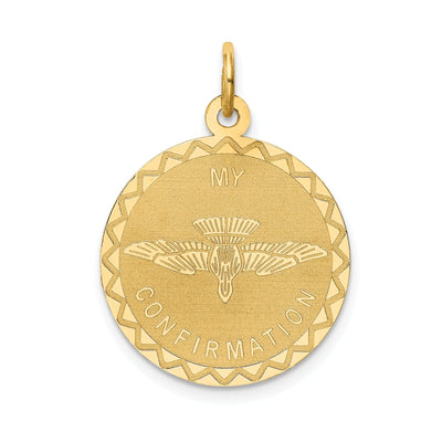14k Yellow Gold Polished Finish My Confirmation Disc with Dove Pendant at $ 182.27 only from Jewelryshopping.com