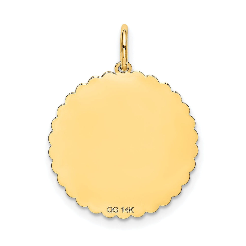 14k Yellow Gold Sweet 16 Charm Pendant