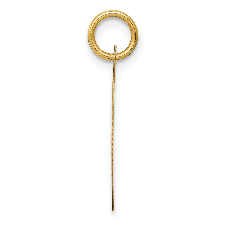 14K Yellow Gold Solid Flat Back Polished Laser Finish Engraveable Disc Shape Design HAPPY BIRTHDAY Charm Pendant