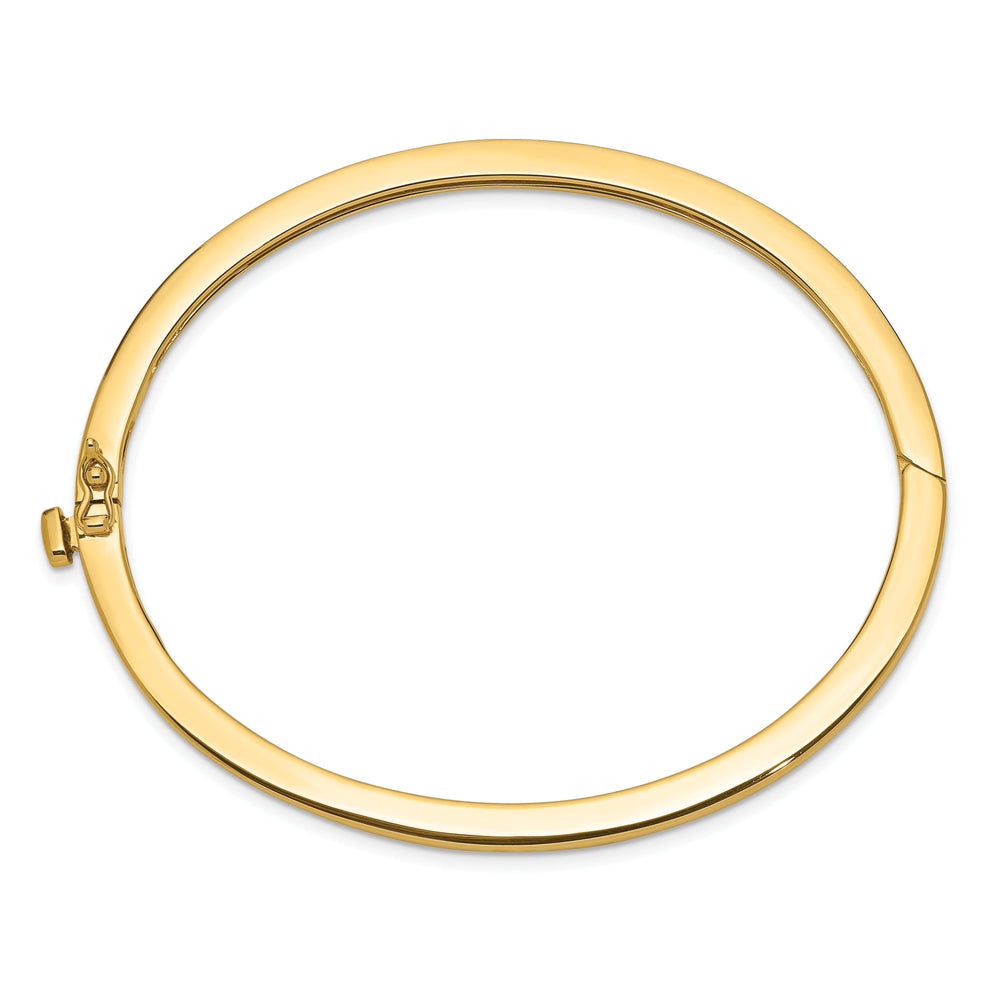 14k Yellow Gold Solid Hinged Bangle Bracelet