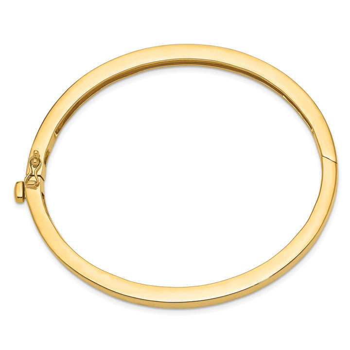 14k Yellow Gold Solid Hinged Bangle Bracelet