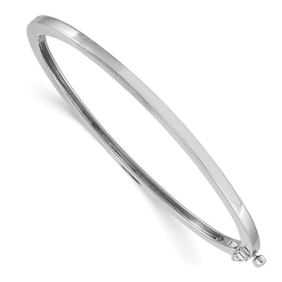 14k White Gold Casted Hinged Bangle Bracelet at $ 1766.52 only from Jewelryshopping.com