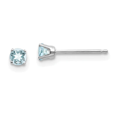 14k White Gold Aquamarine Birthstone Earrings at $ 62.05 only from Jewelryshopping.com