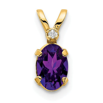 14k Yellow Gold Amethyst Birthstone Pendant at $ 63.95 only from Jewelryshopping.com