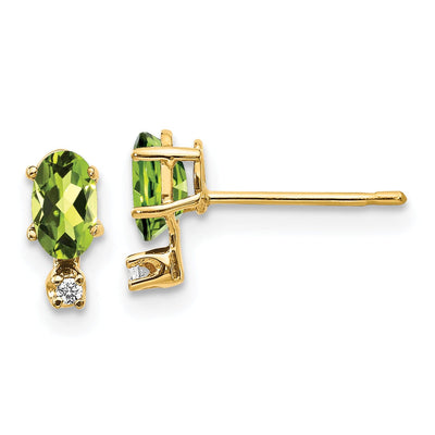 14k Yellow Gold Peridot Birthstone Post Earrings at $ 110.81 only from Jewelryshopping.com