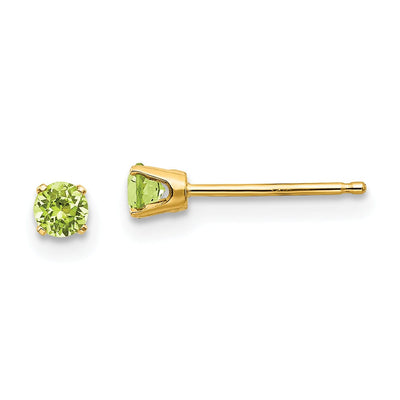 14k Yellow Gold Peridot Birthstone Earrings at $ 55.28 only from Jewelryshopping.com