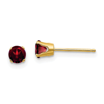 14k Yellow Gold Garnet Birthstone Earrings at $ 70.18 only from Jewelryshopping.com