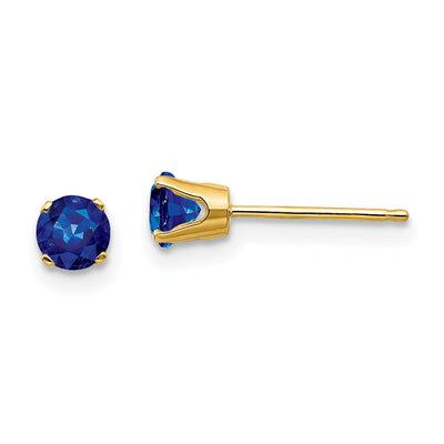 14k Yellow Gold Sapphire Birthstone Earrings at $ 112.63 only from Jewelryshopping.com