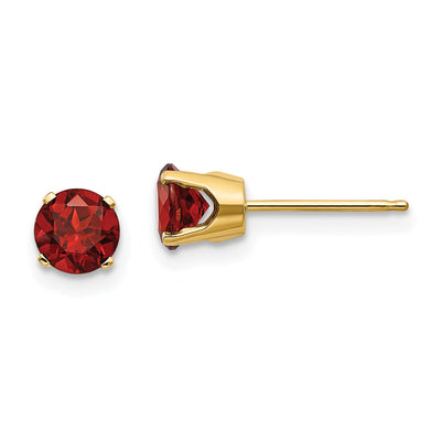 14k Yellow Gold Garnet Birthstone Earrings at $ 92.75 only from Jewelryshopping.com
