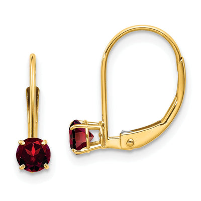 14k Yellow Gold Genuine Garnet Birthstone Earrings at $ 100.78 only from Jewelryshopping.com