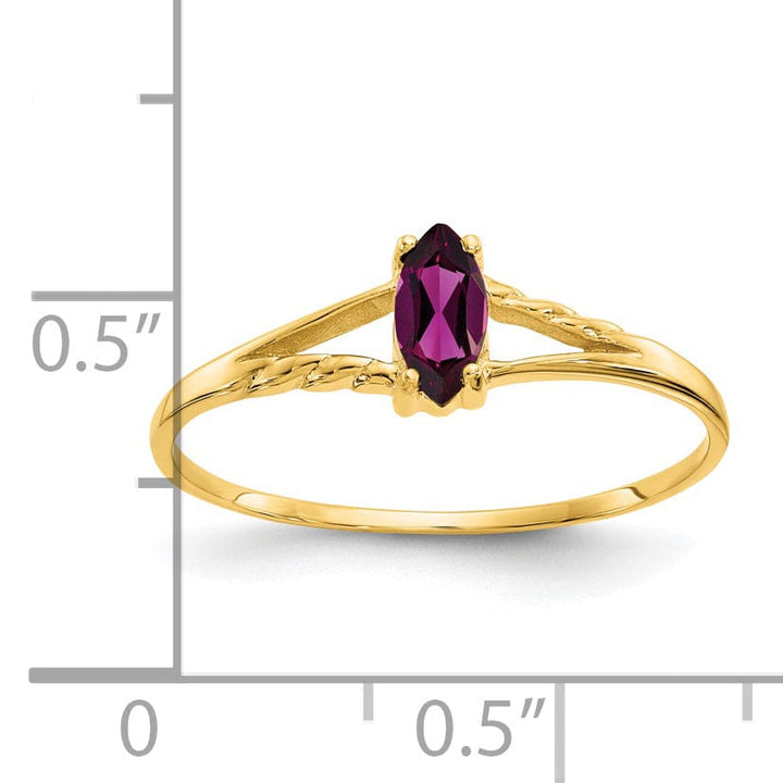 14k Yellow Gold Rhodilite Garnet Birthstone Ring