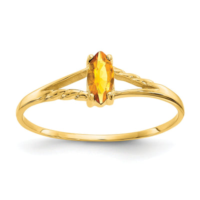 14k Yellow Gold Polished Citrine Birthstone Ring at $ 130.12 only from Jewelryshopping.com