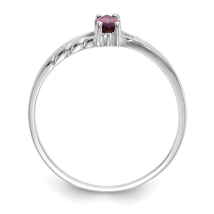 14k White Gold Rhodolite Garnet Birthstone Ring