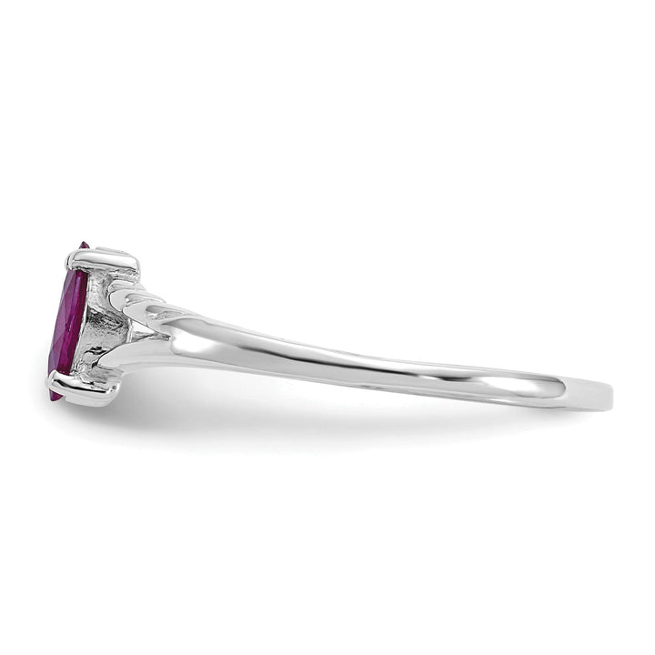 14k White Gold Rhodolite Garnet Birthstone Ring