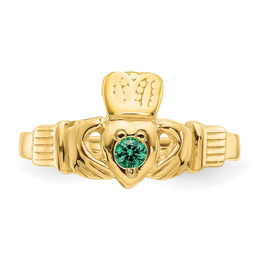 14kt yellow gold Green C.Z ladies ring