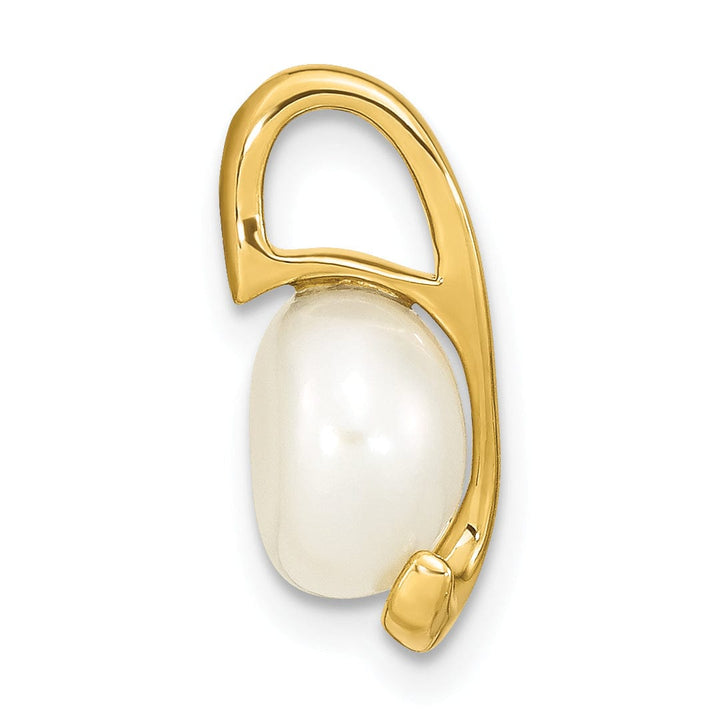 14k Yellow Gold Polished Cultured Pearl Pendant