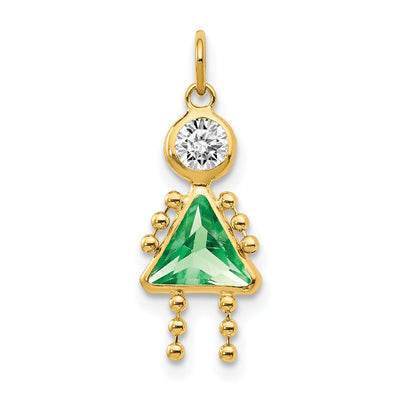 14k Yellow Gold August Girl Gemstone Charm at $ 55.57 only from Jewelryshopping.com