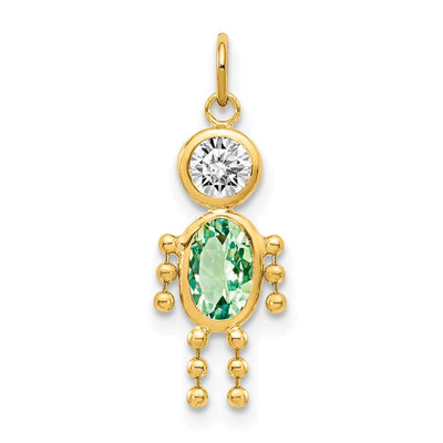 14k Yellow Gold August Boy Gemstone Charm at $ 48.5 only from Jewelryshopping.com