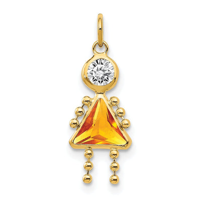 14k Yellow Gold November Girl Gemstone Charm at $ 55.57 only from Jewelryshopping.com