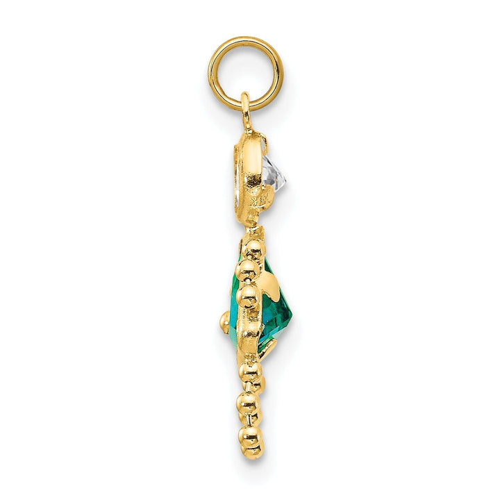 14k Yellow Gold December Girl Gemstone Charm